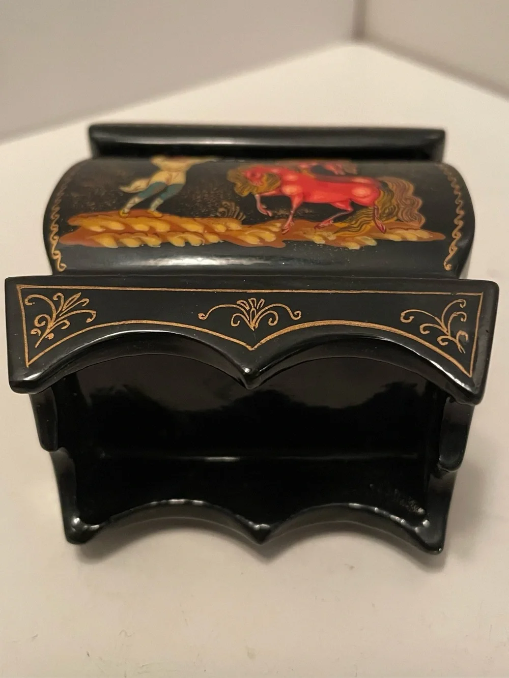 Vintage Russian Palekh Lacquer Box 